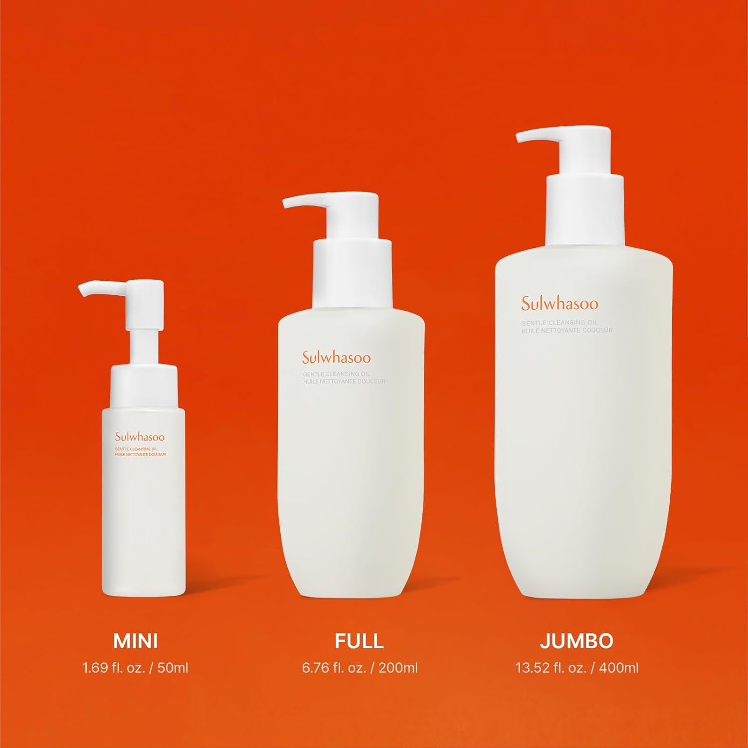 Sulwhasoo Gentle Cleansing Oil – Daily Oil Cleanser with Korean Herbal Ingredients for Face | Removes Waterproof Makeup & SPF, Softens & Nourishes Skin | Hydrating Double Cleansing, Korean Skincare