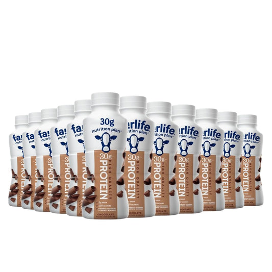 FairIi!fe Protein Shake, Nutrition Plan, Chocolate - 30g High Protein, 11.5 Fl Oz (12 Pack)