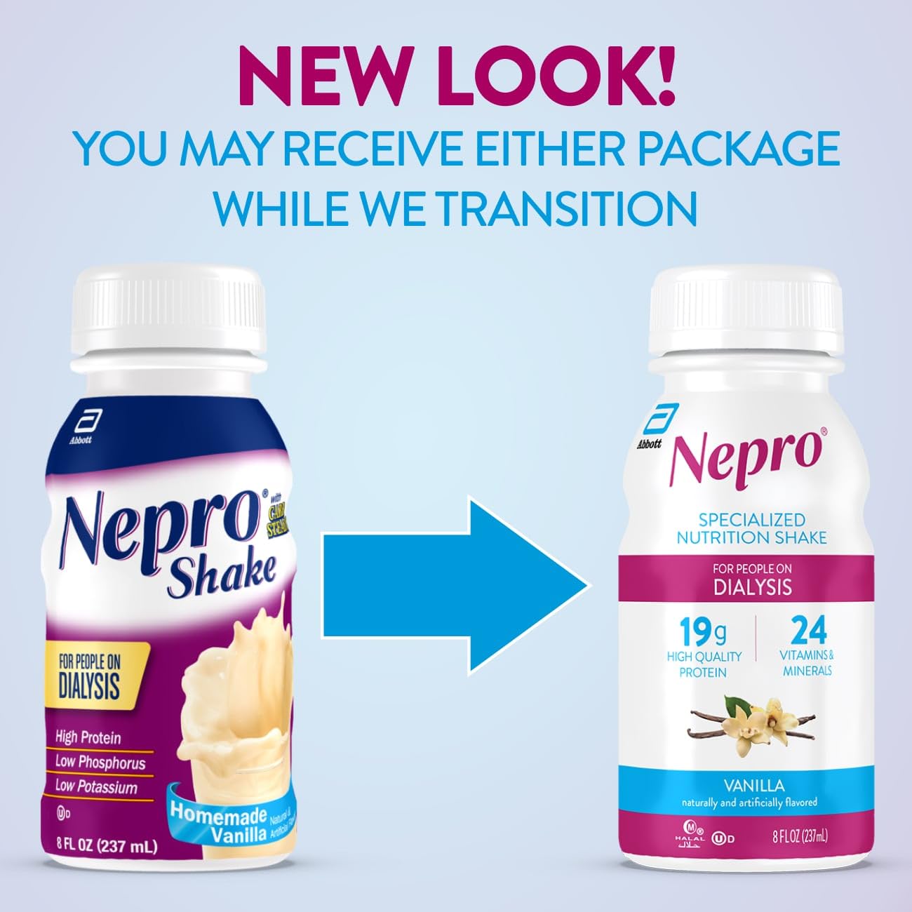 Nepro Renal Nutrition Shake for People on Dialysis, Vanilla, 24ct