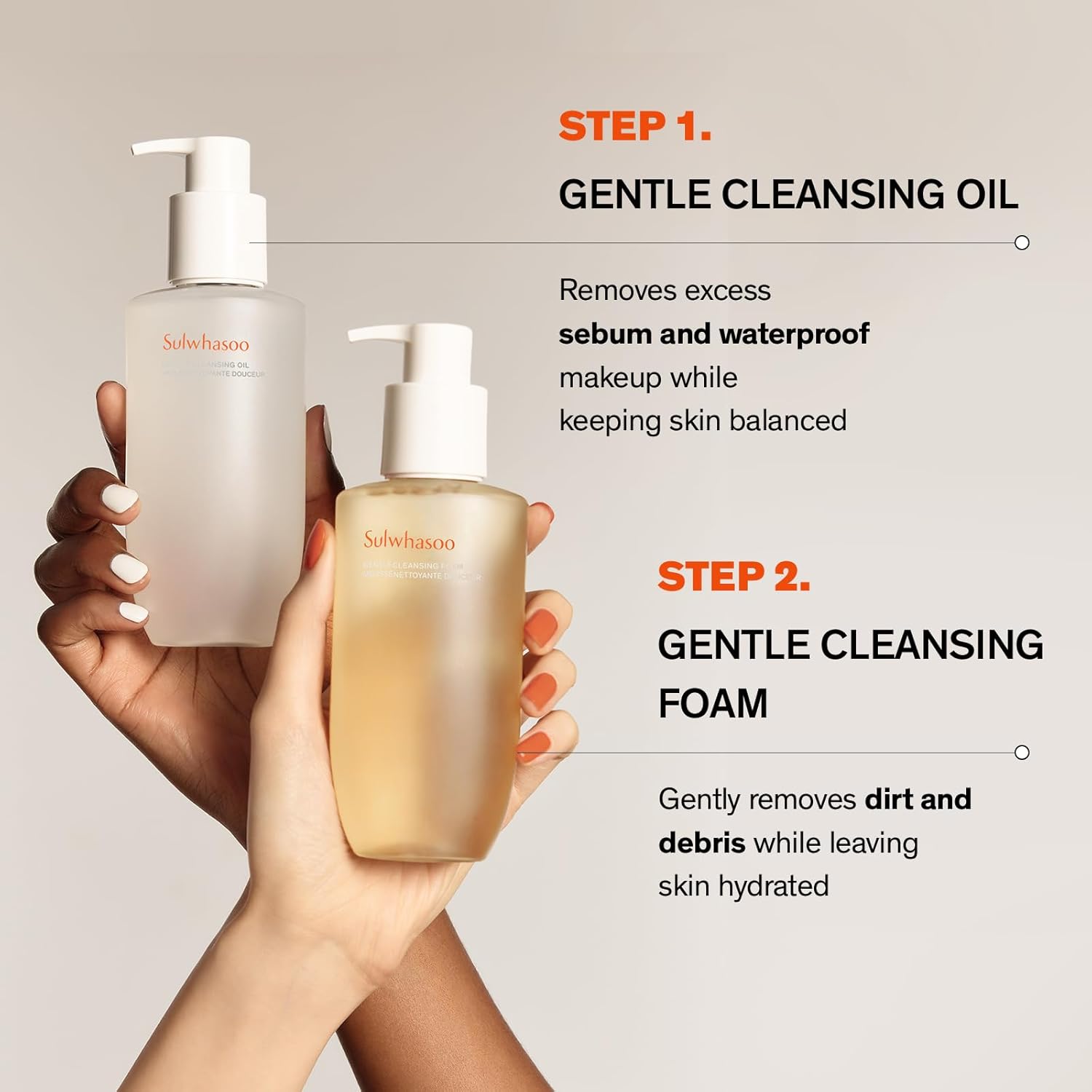 Sulwhasoo Gentle Cleansing Oil – Daily Oil Cleanser with Korean Herbal Ingredients for Face | Removes Waterproof Makeup & SPF, Softens & Nourishes Skin | Hydrating Double Cleansing, Korean Skincare