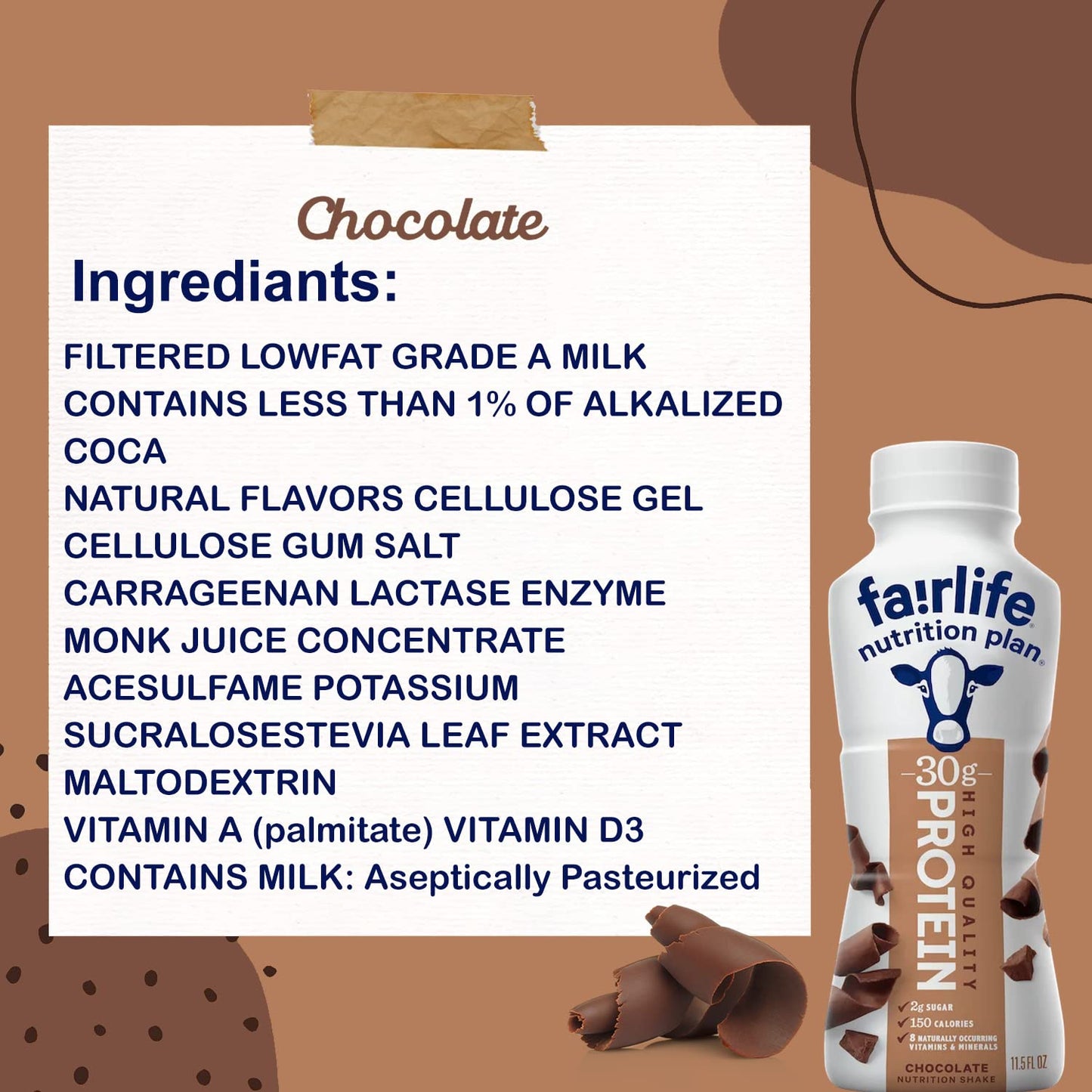 Kozy Home Fairlife Nutrition Protein Shakes-Pack of 12|30g Protein,Low Sugar,Lactose-Free Delicious Vanilla,Chocolate,Salted Caramel,and Strawberry Flavors 11.5 fl.,oz.(Chocolate/Vanilla)