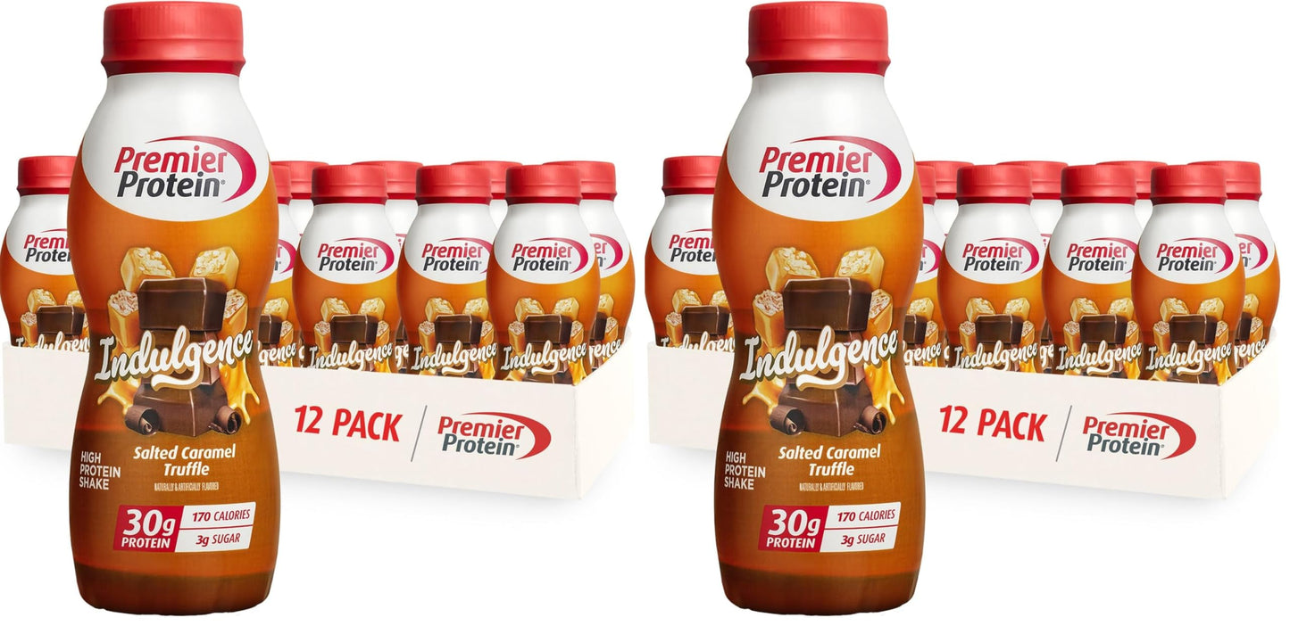 Premier Protein INDULGENCE 30g Shake, Chocolate Covered Strawberry, 12 Pack | Dessert-Inspired, 170 Calories, 3g Sugar, Supports Muscle Health, Gluten-Free, 11.5 oz (Packaging May Vary)