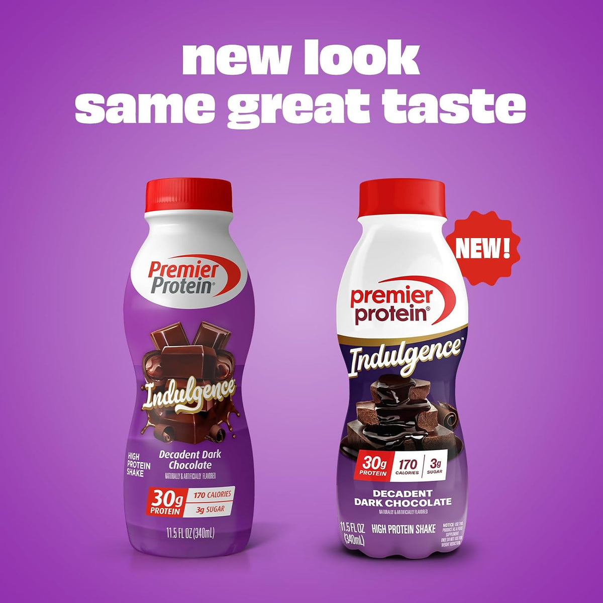Premier Protein INDULGENCE 30g Shake, Decadent Dark Chocolate, 12 Pack