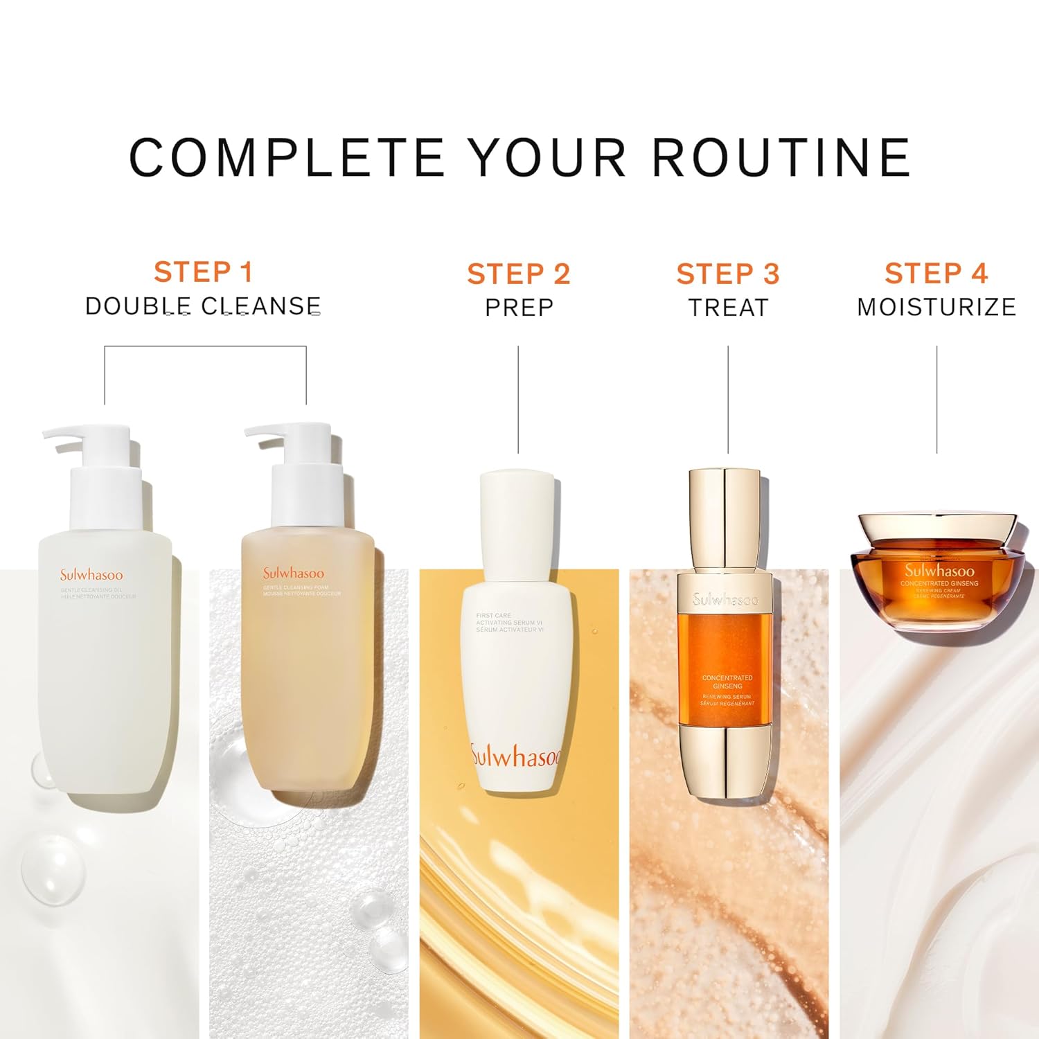 Sulwhasoo Gentle Cleansing Oil – Daily Oil Cleanser with Korean Herbal Ingredients for Face | Removes Waterproof Makeup & SPF, Softens & Nourishes Skin | Hydrating Double Cleansing, Korean Skincare
