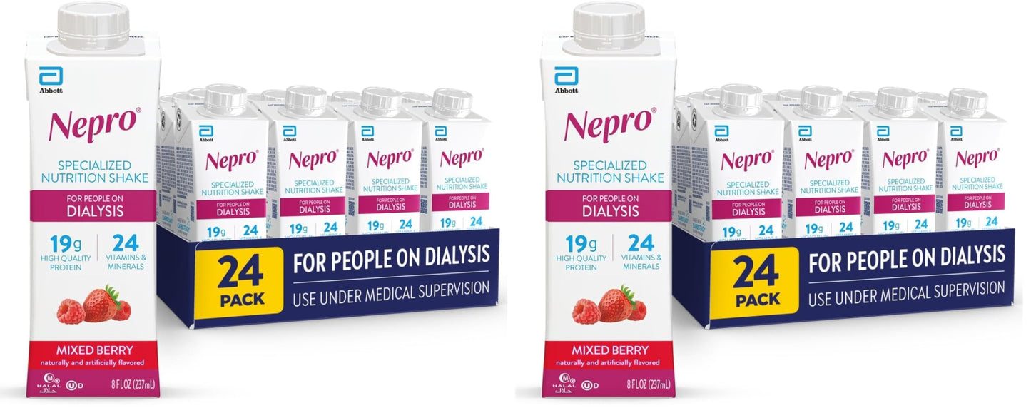 Nepro Renal Nutrition Shake for People on Dialysis, Vanilla, 24ct